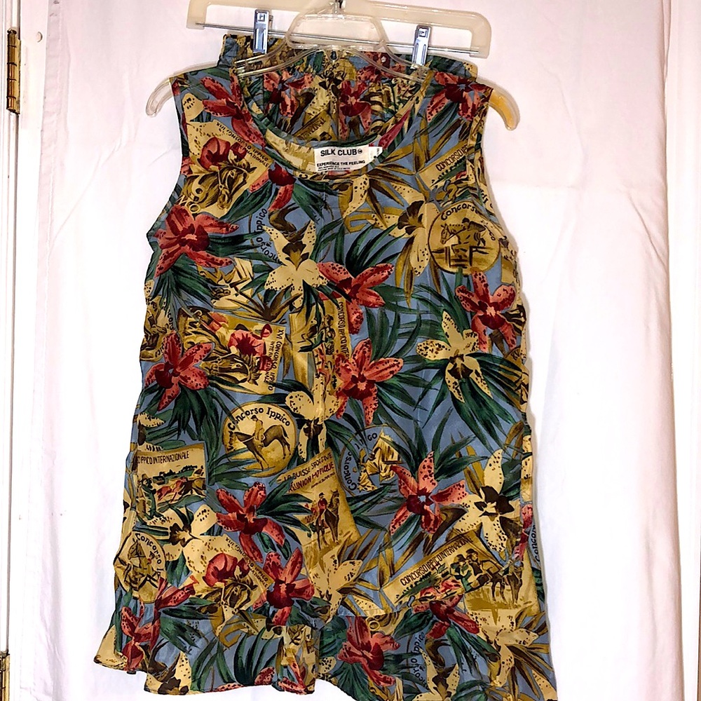 Silk Club Sleeveless Tank/Skirt Combo, S, Excellent Condition.